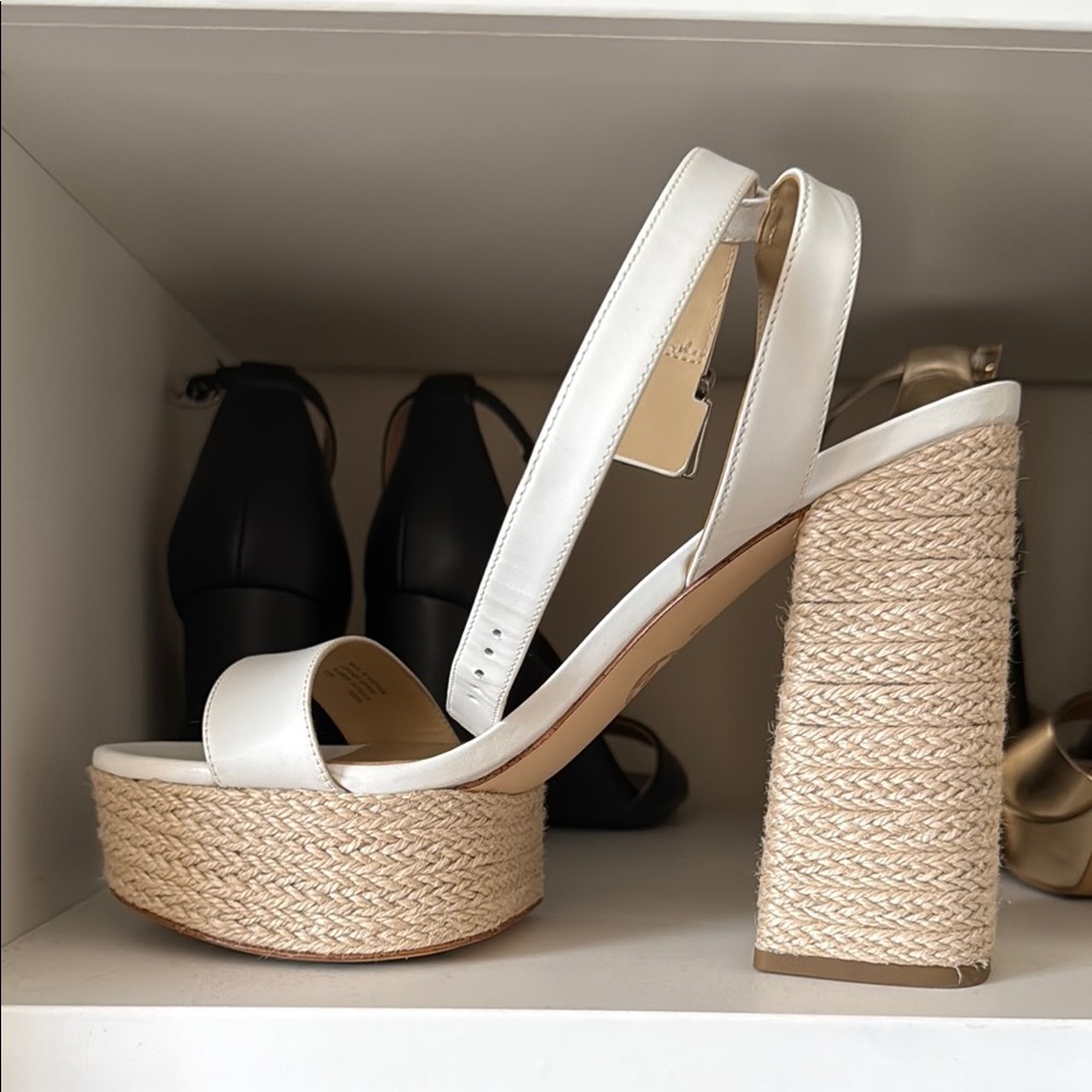Michael Kors White Cream Platform Shoes